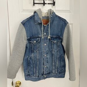 Levi's Men’s Blue Denim Jacket Hooded Trucker S